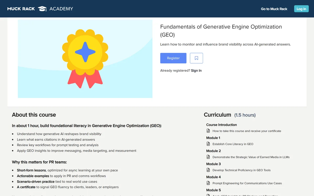 muck rack academy geo fundamentals