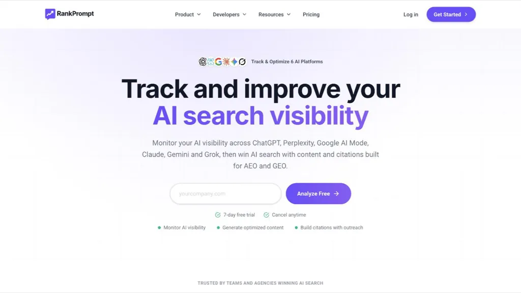 Rank Prompt dashboard